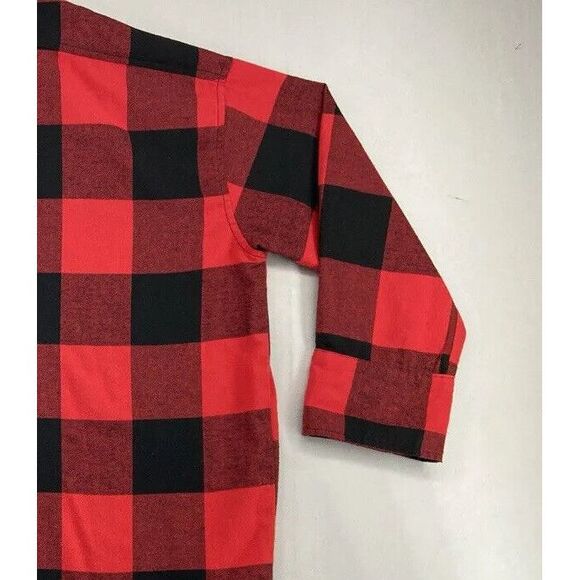 Womens Now N Forever Flannel‎ Shirt 2XL/3XL Red Black Checkered Casual Christmas - Picture 5 of 12